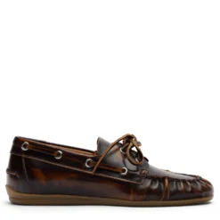 Brownwashed leren bootschoenen