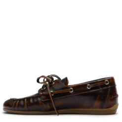 Brownwashed leren bootschoenen