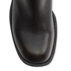 Brownwashed leren buckle biker boots