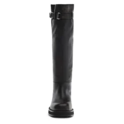 Brownwashed leren buckle biker boots