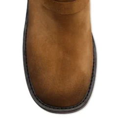 Bruine buckle biker boots