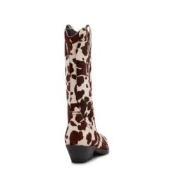 Bruine cow print cowboylaarzen