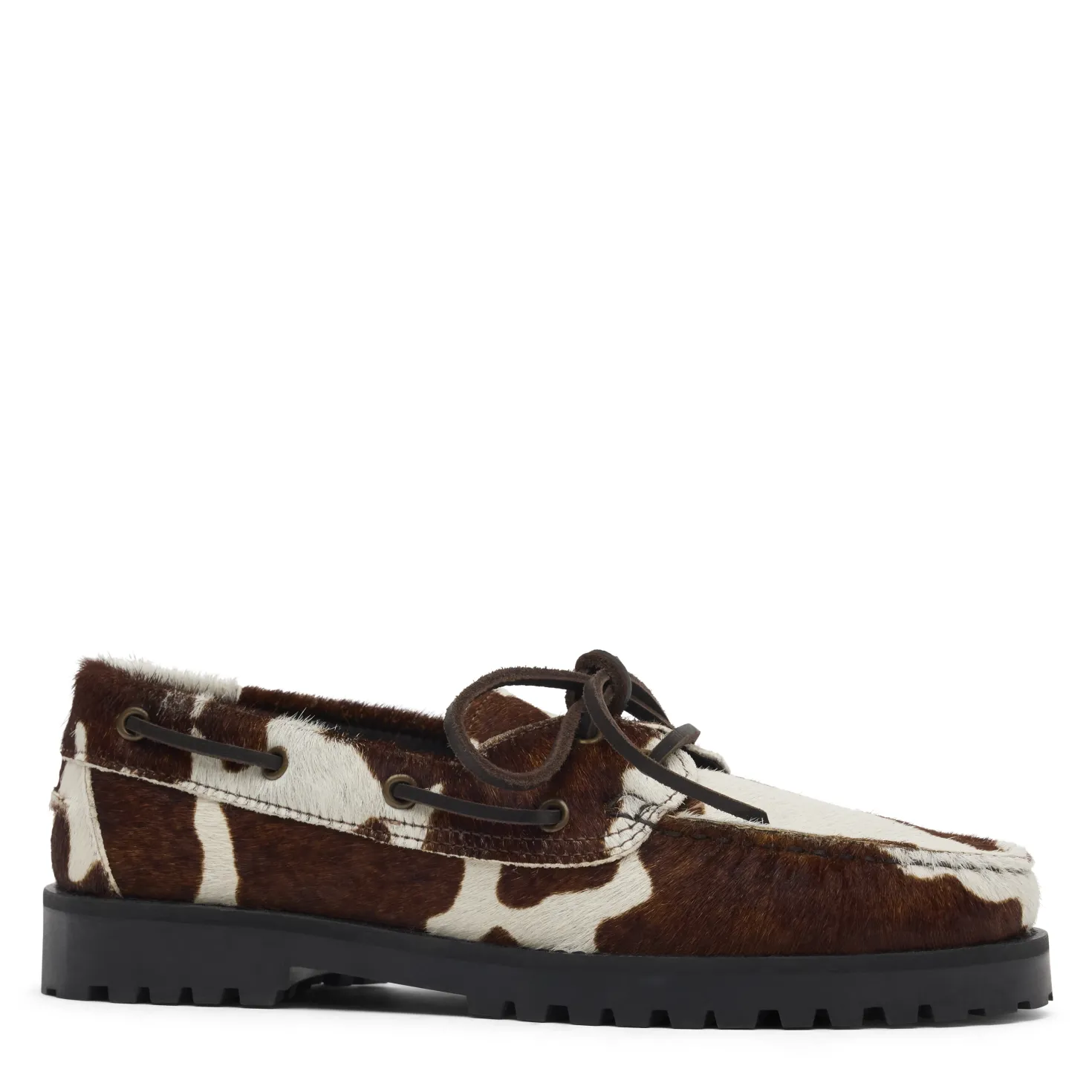 Bruine cow print veterschoenen