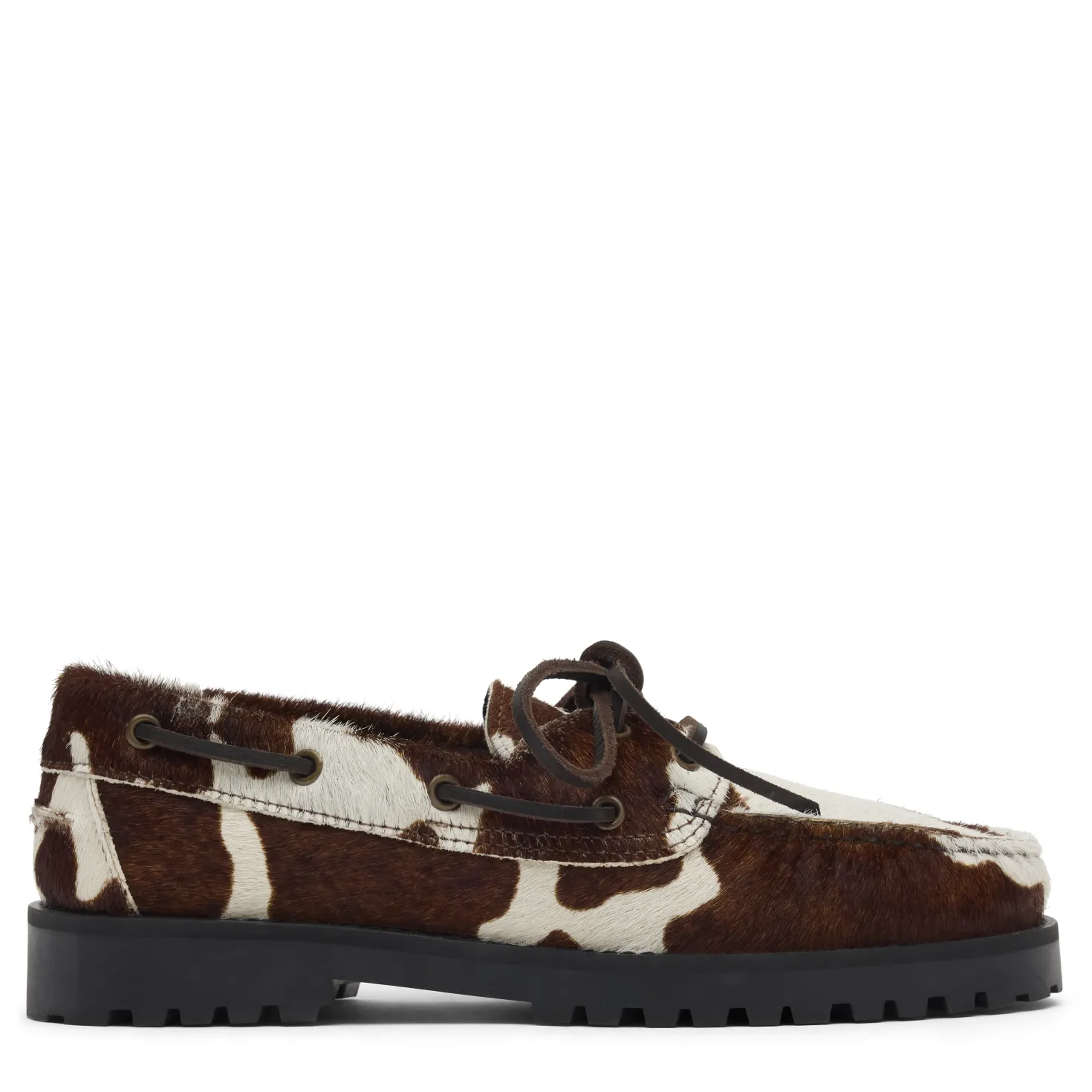 Bruine cow print veterschoenen