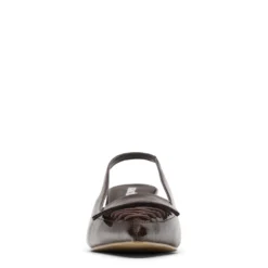 Bruine lak slingbacks