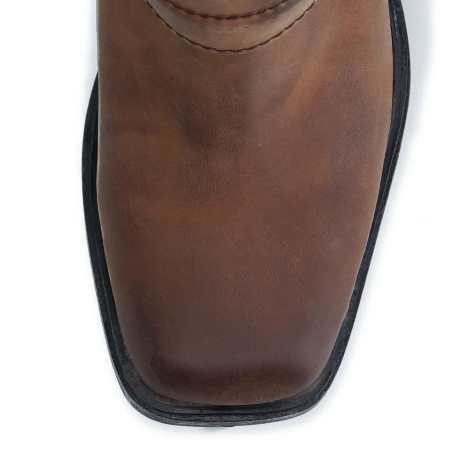 Bruine leren biker boots