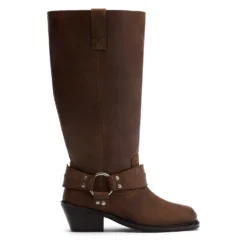 Bruine leren biker boots