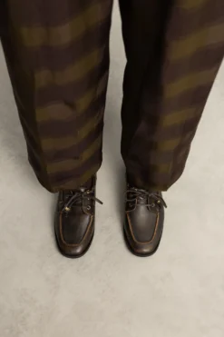 Bruine leren bootschoenen