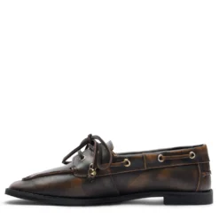 Bruine leren bootschoenen