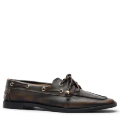 Bruine leren bootschoenen