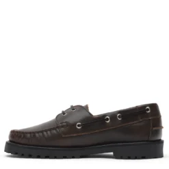 Bruine leren bootschoenen