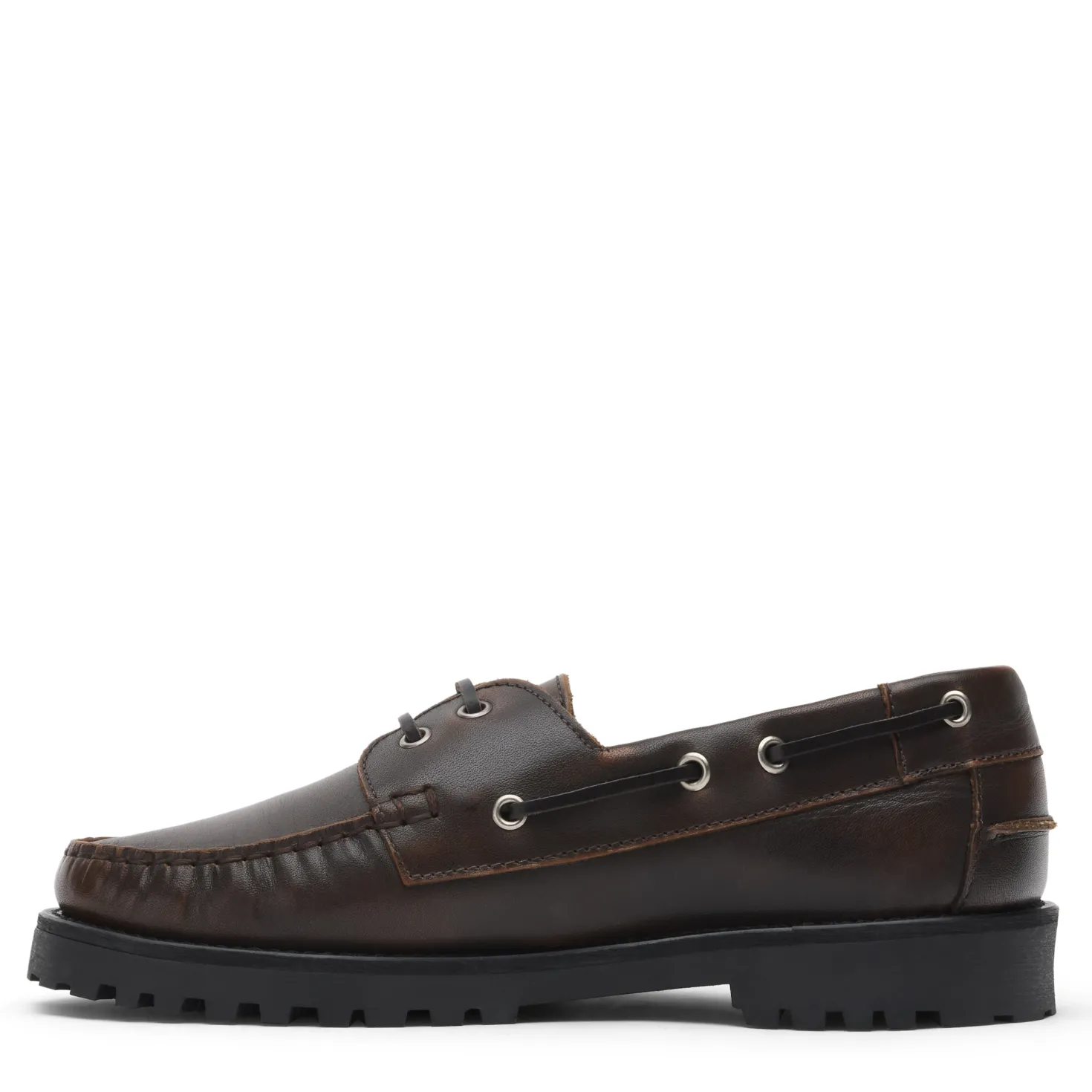 Bruine leren bootschoenen