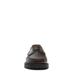 Bruine leren bootschoenen