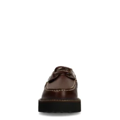 Bruine leren bootschoenen