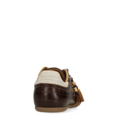 Bruine leren croco sneakers