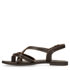 Bruine leren sandalen