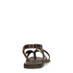 Bruine leren sandalen