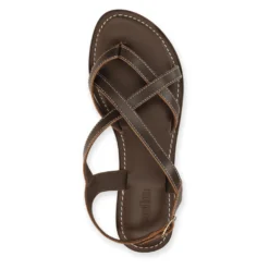 Bruine leren sandalen