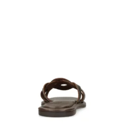 Bruine leren slippers