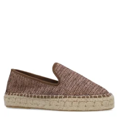 Bruine raffia espadrilles