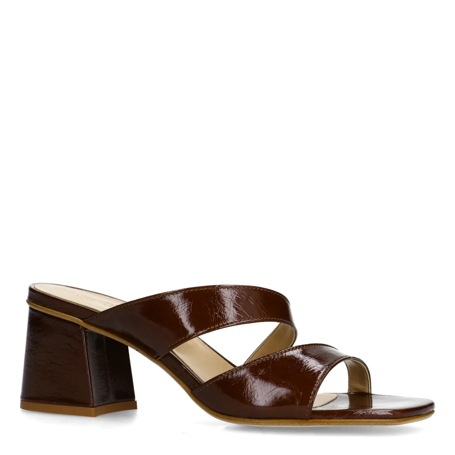 Bruine sandalen met blokhak