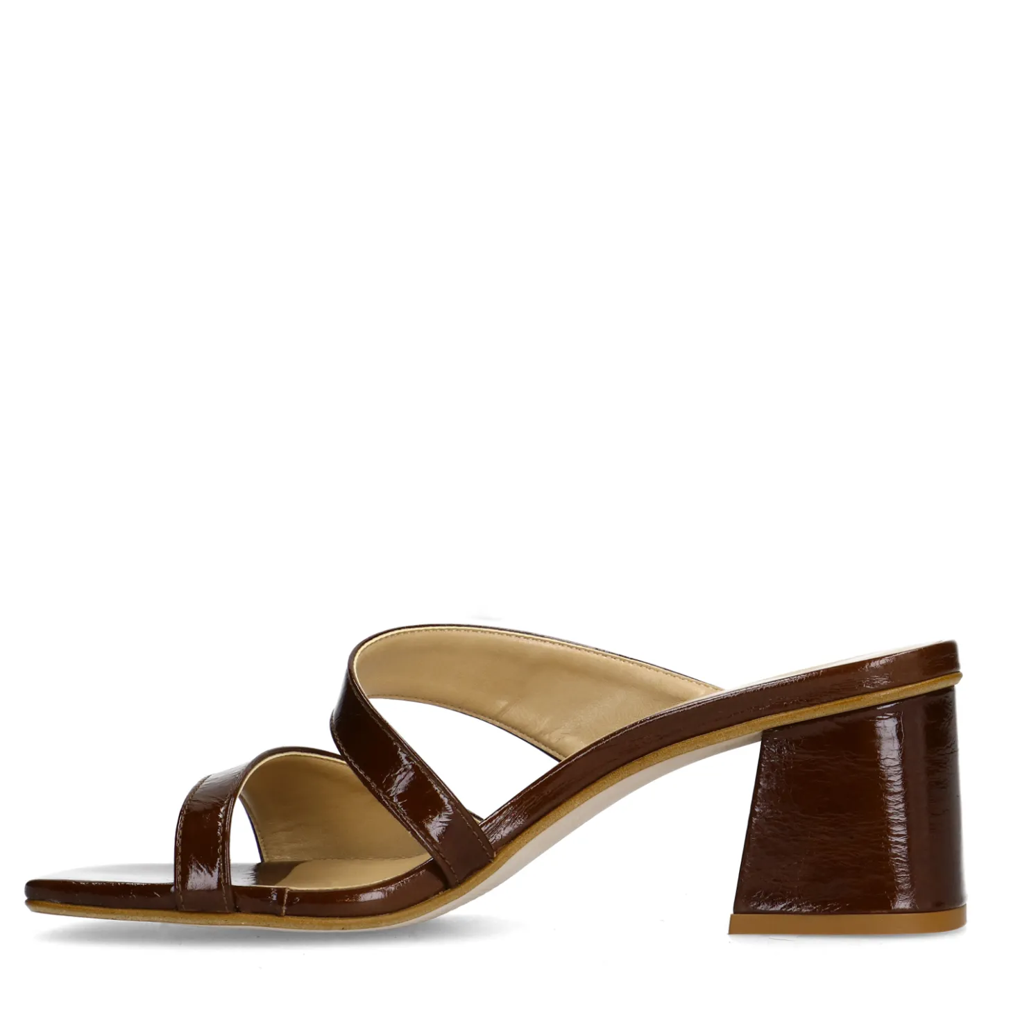 Bruine sandalen met blokhak