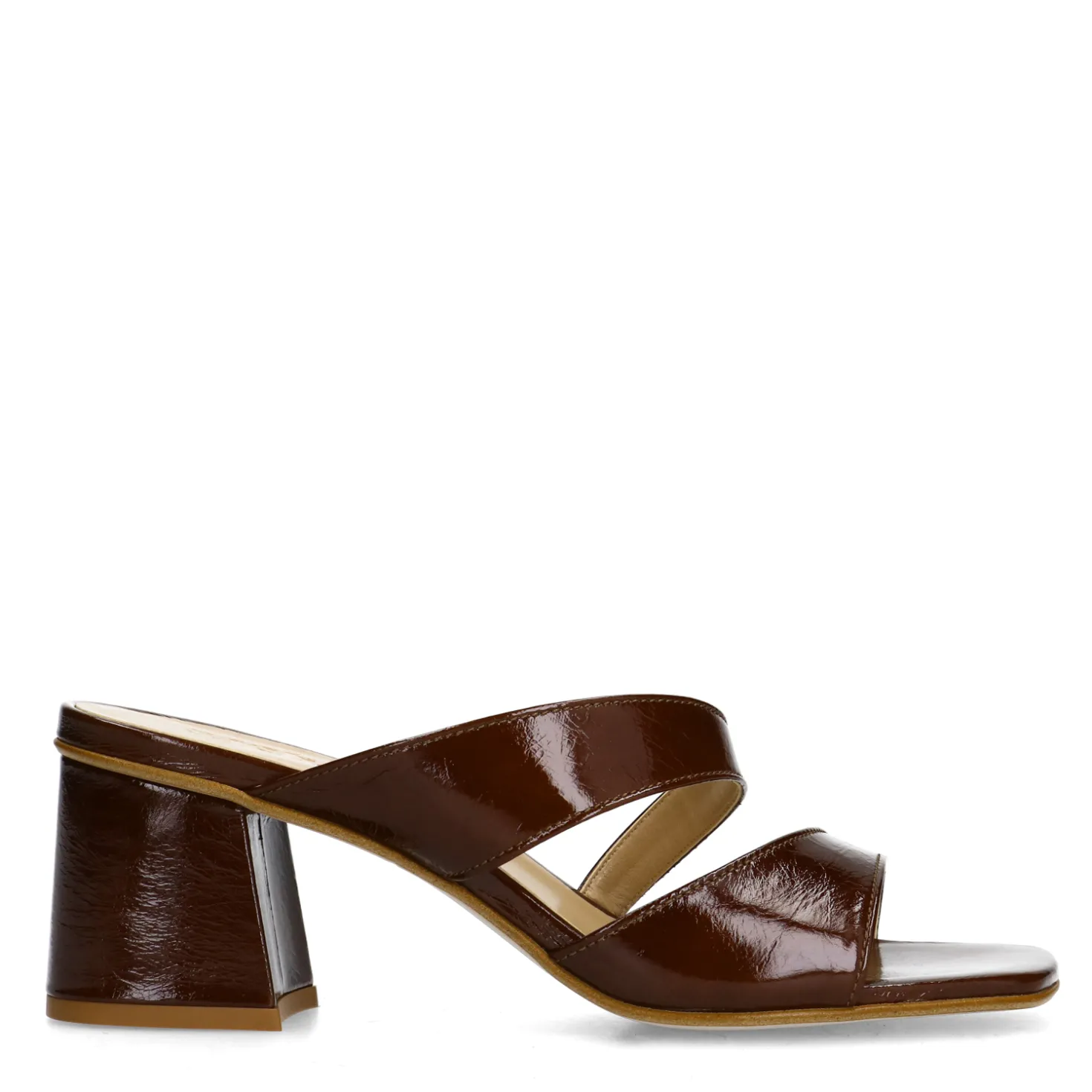 Bruine sandalen met blokhak