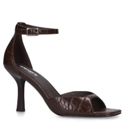 Bruine sandalen met hak