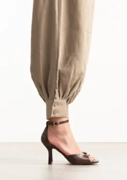 Bruine sandalen met hak