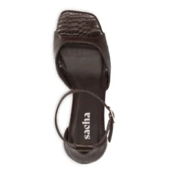 Bruine sandalen met hak
