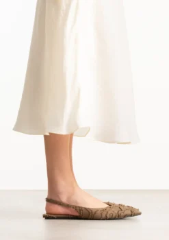 Bruine slingbacks