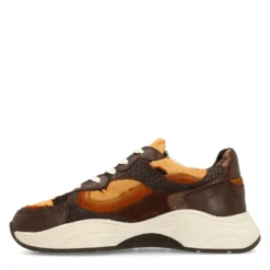 Bruine sneakers met cow print