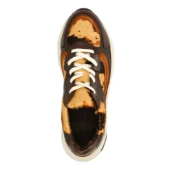 Bruine sneakers met cow print