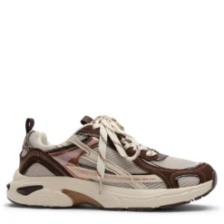Bruine sneakers met multicolor design