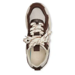 Bruine sneakers met multicolor design