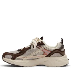 Bruine sneakers met multicolor design