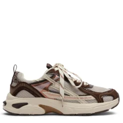 Bruine sneakers met multicolor design
