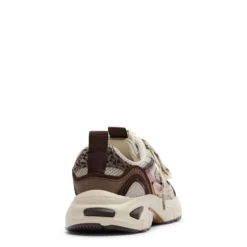 Bruine sneakers met multicolor design