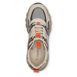 Bruine sneakers met multicolor details