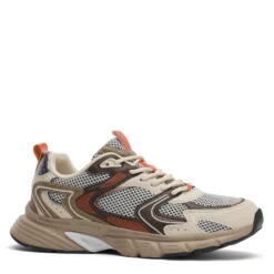 Bruine sneakers met multicolor details