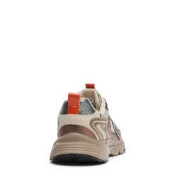 Bruine sneakers met multicolor details