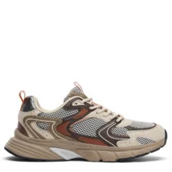 Bruine sneakers met multicolor details