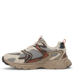 Bruine sneakers met multicolor details