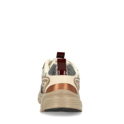 Bruine sneakers met multicolor details