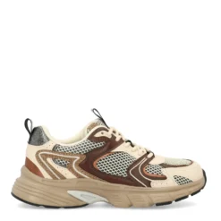 Bruine sneakers met multicolor details