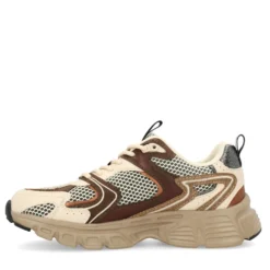 Bruine sneakers met multicolor details