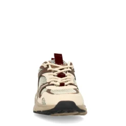 Bruine sneakers met multicolor details