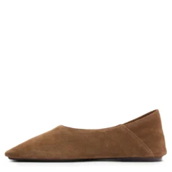Bruine suède ballerina's