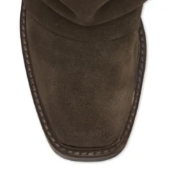 Bruine suède biker boots met flap