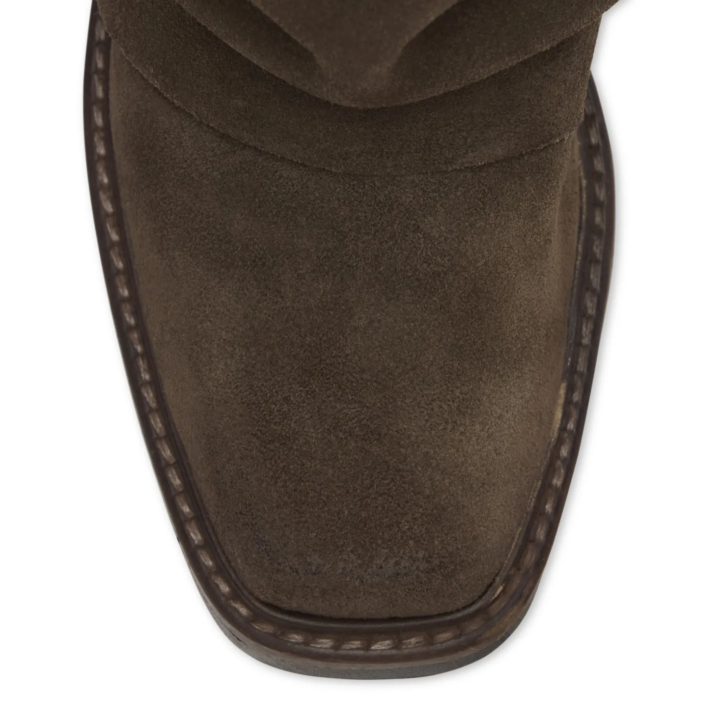 Bruine suède biker boots met flap